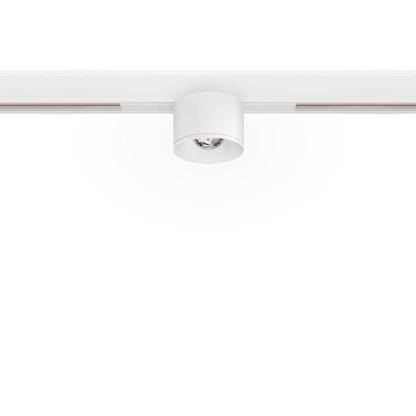Spot Pentru Șină Arkoslight Puck S 48V Short, Alb Texturat - Șină Albă, 3000K, Dali, Unghi 42°, 6W, Ip20, Cri>90
