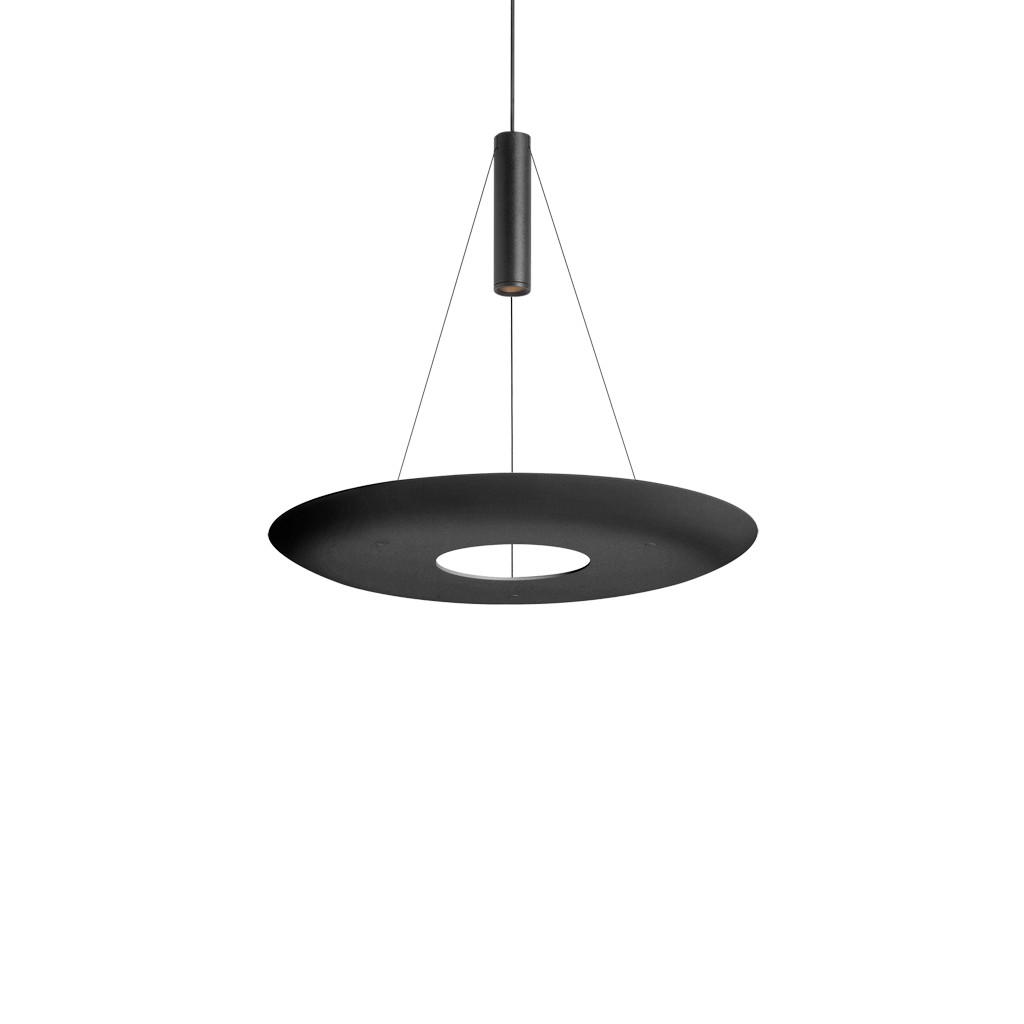 Pendul Tray 35 Base, Negru Texturat, 3000K, Dali, Unghi Up: 121° - Down: 29°, 3,3W, Ip20, Cri>90, Max. 5 M