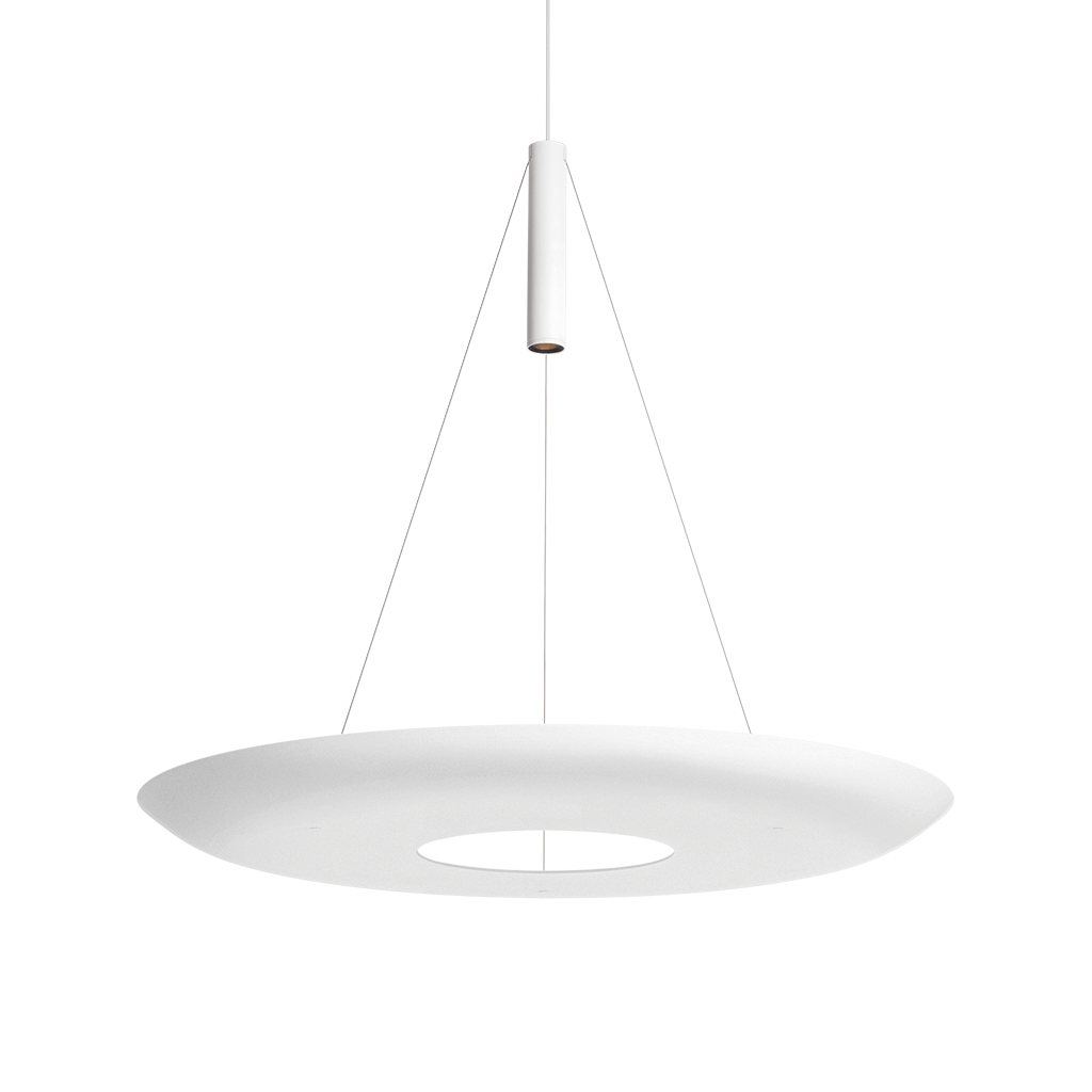 Pendant Tray 55 Base, Textured White, 2700K, DALI, Beam Angle Up: 118° - Down: 29°, 5.6W, IP20, CRI>90, Max. 2 m