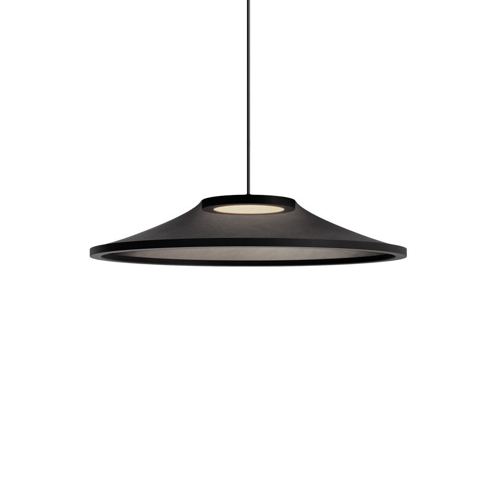 Pendant Warp 600 Base, Textured Black, 2700K, Non-Dimmable, 85° Beam Angle, 5W, IP20, CRI>90, 2600 Mm