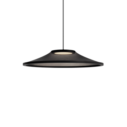 Pendant Warp 600 Base, Textured Black, 2700K, Non-Dimmable, 85° Beam Angle, 5W, IP20, CRI>90, 2600 Mm