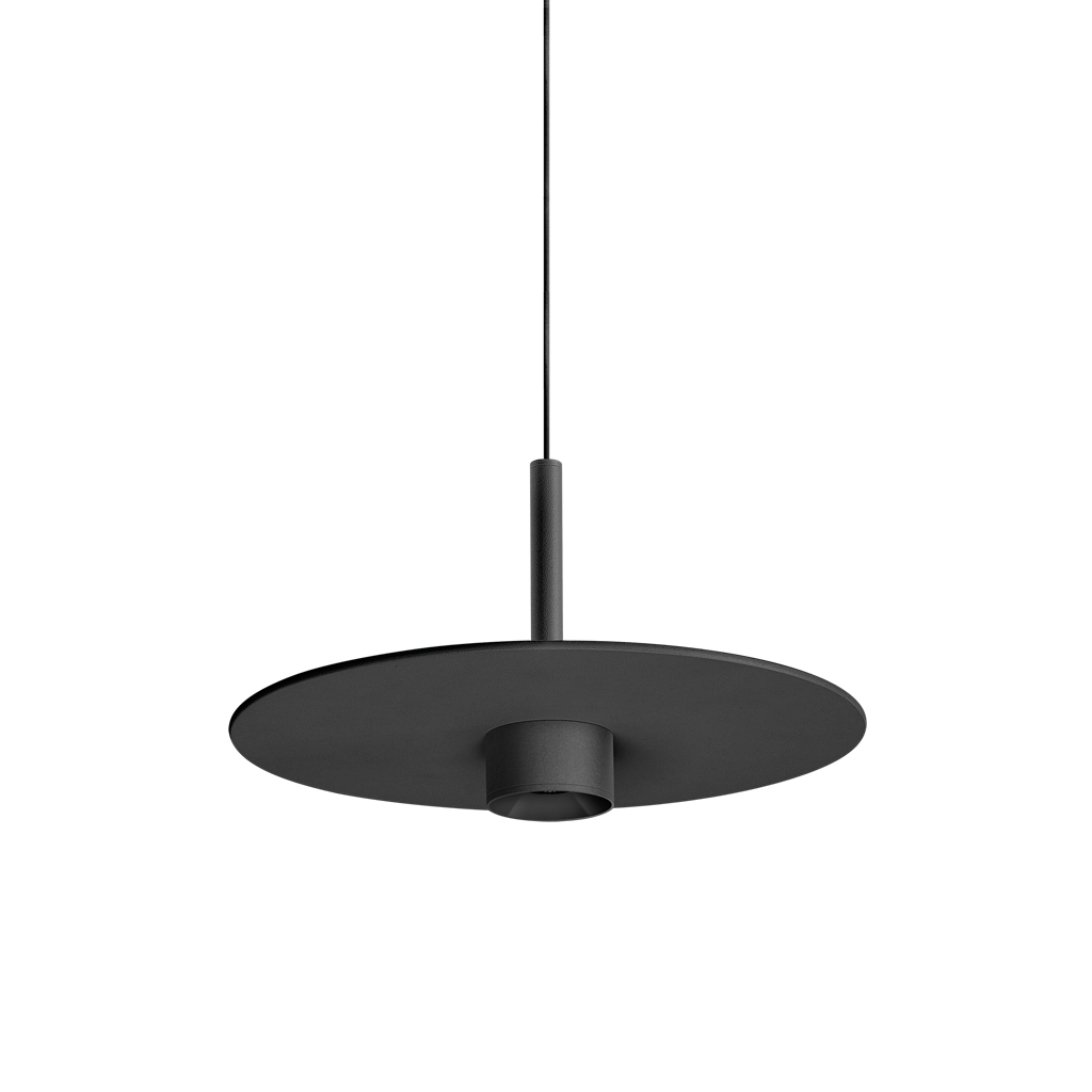 Pendant Zenit, Textured Black, 3000K, Non-Dimmable, Beam Angle Up:101° - Down:34°, 8W, IP20, CRI>90, Max. 2 m