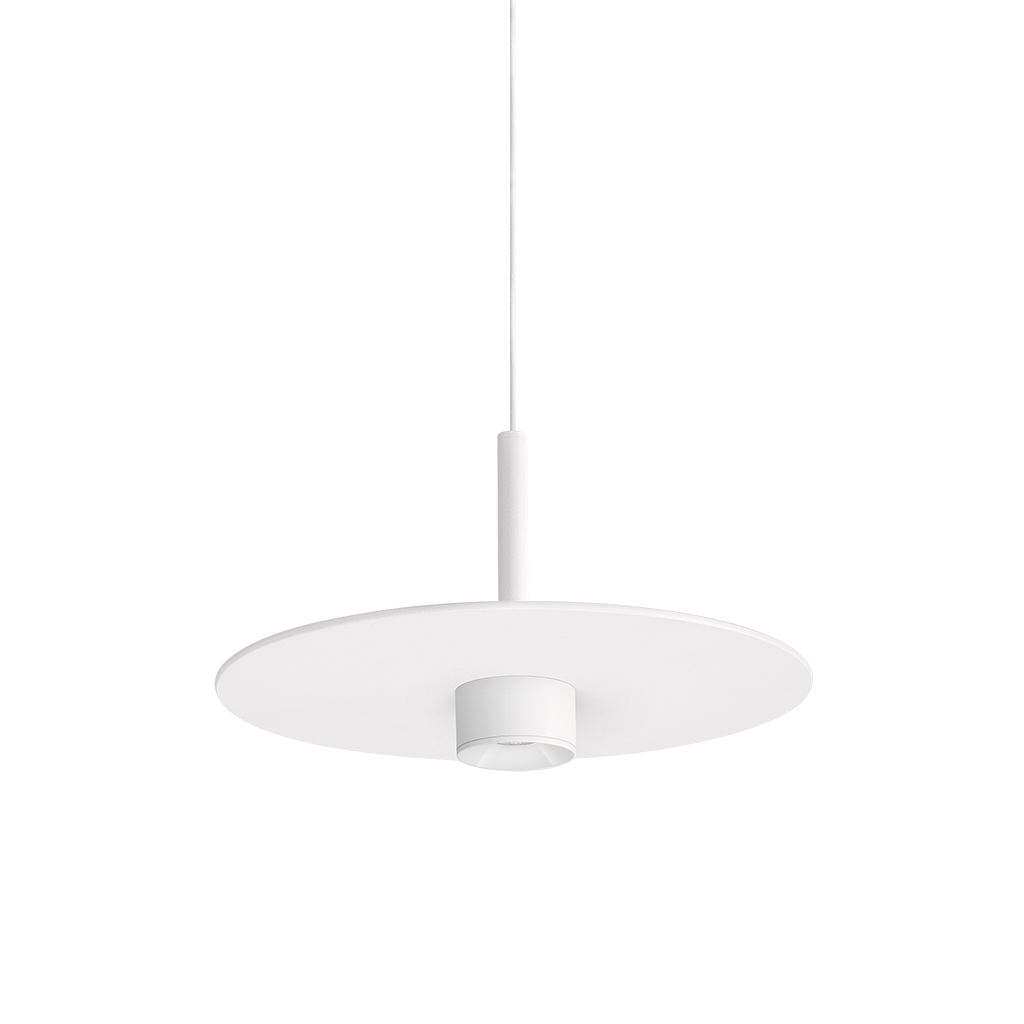 Pendant Zenit Base, Textured White, 3000K, Non-Dimmable, Beam Angle Up:101° - Down:34°, 8W, IP20, CRI>90, Max. 2 m