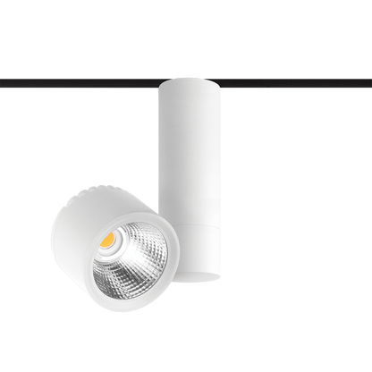 Spot Pentru Șină Arkoslight Zen Tube 48V, Alb Texturat, 3000K, Dali, Unghi 16°, 23W, Ip20, Cri>90
