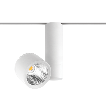 Track Spotlight Arkoslight Zen Tube 48V, Textured White - White Track, 2700K, DALI, 16° Beam Angle, 23W, IP20, CRI>90