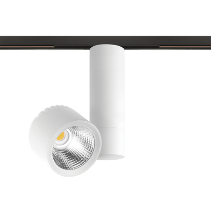 Spot Pentru Șină Arkoslight Zen Tube 48V Short, Alb Texturat, 3000K, Dali, Unghi 42°, 23W, Ip20, Cri>90