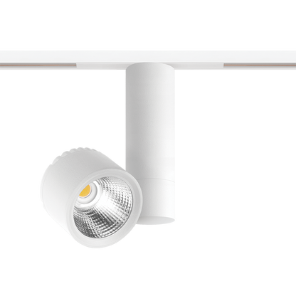 Track Spotlight Arkoslight Zen Tube 48V Short, Textured White - White Track, 2700K, DALI, 16° Beam Angle, 23W, IP20, CRI>90