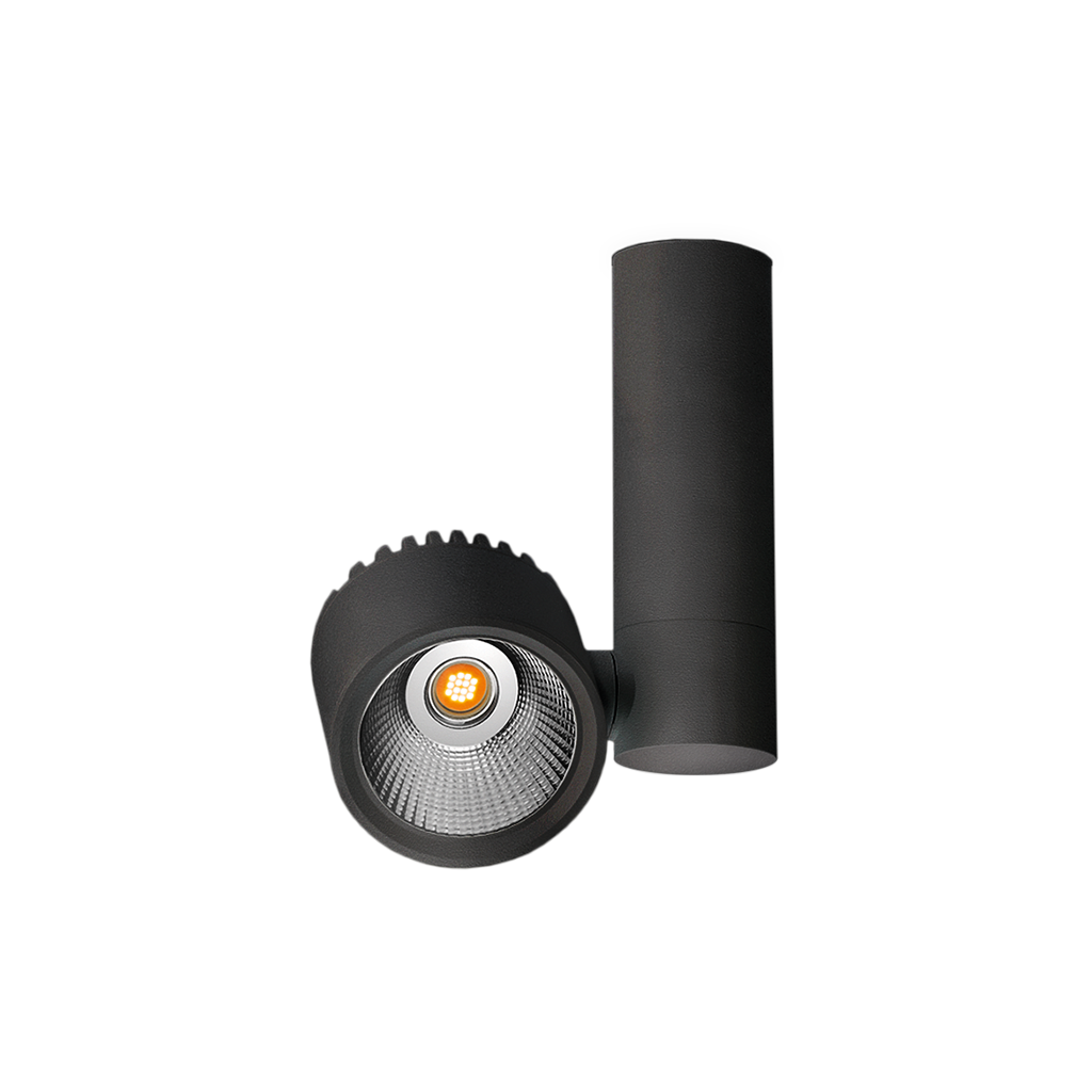 Spotlight Zen Tube Surface-Mounted, Textured Black, 4000K, Non-Dimmable, 24° Beam Angle, 17W, IP20, CRI>90