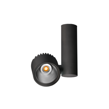 Spot Zen Tube Aplicat, Negru Texturat, 3000K, Fără Dimare, Unghi 16°, 17W, Ip20, Cri>90