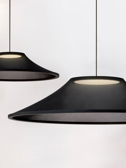 Pendant Warp 600 Base, Textured Black, 2700K, Non-Dimmable, 85° Beam Angle, 5W, IP20, CRI>90, 2600 Mm