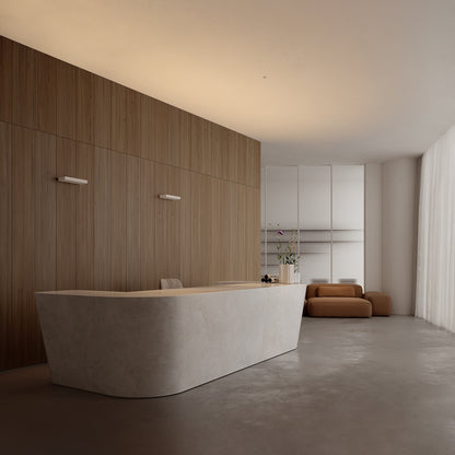 Wall Light Rec Asymmetric Mini, Textured White, 2700K, Non-Dimmable, 79° Beam Angle, 18.7W, IP20, CRI>90