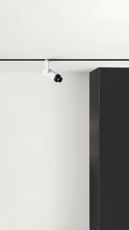Spot Pentru Șină Arkoslight Plus Mini 48V, Alb Texturat, 2700K, Dali, Unghi 10°-41°, 6,5W, Ip20, Cri>90