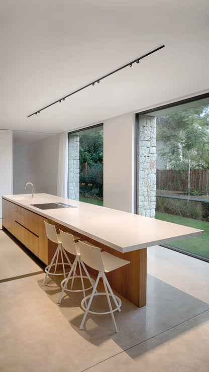 Track Spotlight Arkoslight Minimal Top Micro 24V, Textured White, 2700K, DIM options, 19° Beam Angle, 2.1W, IP20, CRI>90