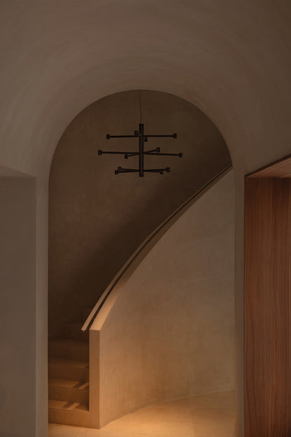 Pendant Art Chandelier Base, Textured White, 3000K, DALI, 38° / 72° Beam Angle, 25.2W, IP20, CRI>90, Max. 2 m