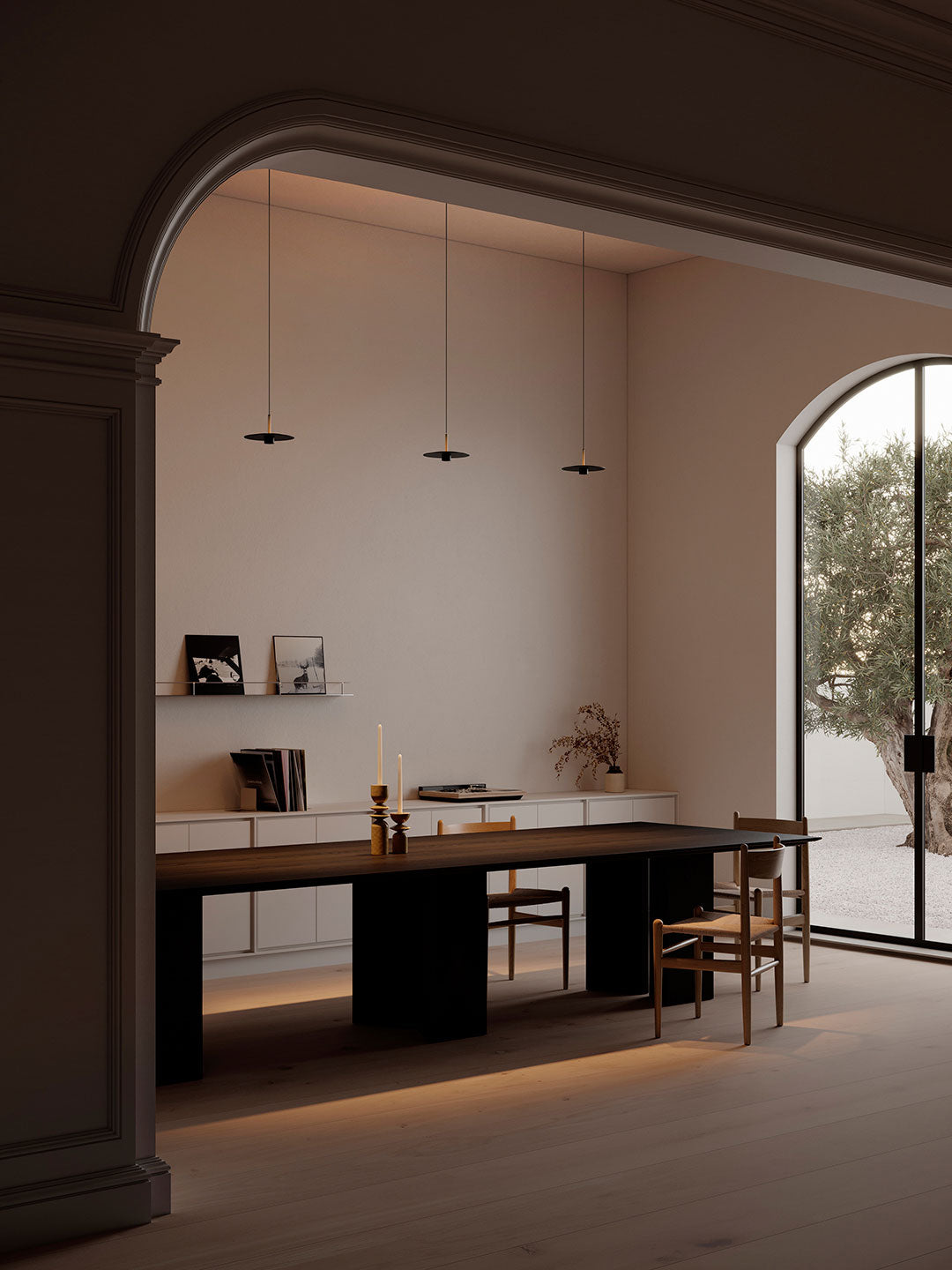 Pendant Zenit Base, Textured White, 2700K, Non-Dimmable, Beam Angle Up:101° - Down:34°, 8W, IP20, CRI>90, Max. 2 m