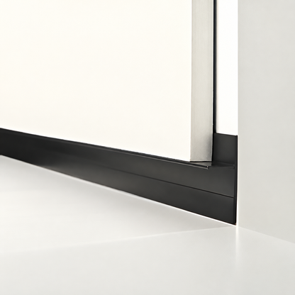 Profil Tip Plintă și Scafă Ascunsă Shadow Gap, PS130, Aluminiu, Negru Mat, Vopsit Electrostatic, 2,7 m, 14,4 x 38,2 mm