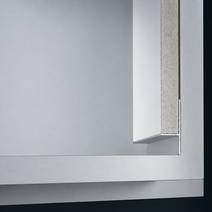 Profil Tip Plintă și Scafă Ascunsă Shadow Gap, PS130, Aluminiu, Argintiu, Anodizat, 2,7 m, 14,4 x 38,2 mm
